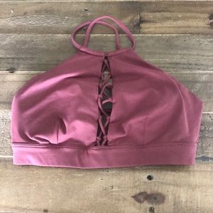 Alo Yoga starlet lace bra in “earth”